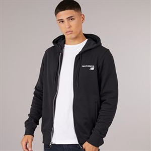 New Balance Mens Fleece Zip Hoodie Black