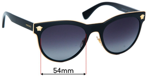 Sunglass Fix Replacement Lenses for Versace MOD 2198 Medusa Charm - 54mm Wide