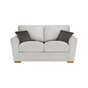Nebraska 2 Seater High Back Sofa in Aero Silver with Grey Scatters