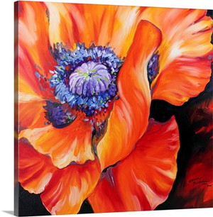 Heart Of A Red Poppy