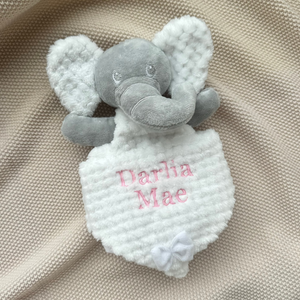 White Waffle Elephant Comforter