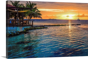 Deep colors at sunset in Belize