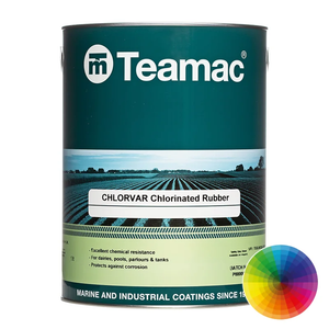 Teamac White Chlorvar Chlorinated Rubber Paint