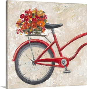 Red Floral Bicycle