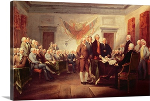 Signing the Declaration of Independence, 4th July 1776, c.1817