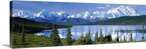 Mt McKinley Alaska Range Wonder Lake Denali National Park AK