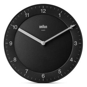 BC06 Braun classic analogue wall clock - black