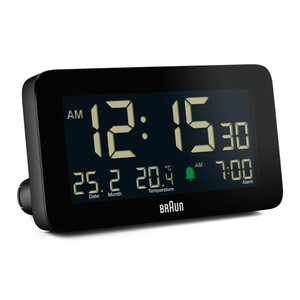BC10 Braun digital alarm clock - black