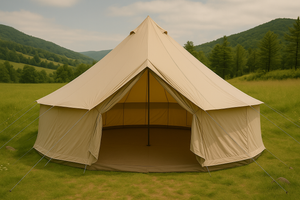 6m Bell Tent 285gsm 100% Natural Canvas | XL Walls & StoveMate