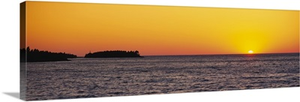 Lake at sunset, Upper Peninsula, Lake Superior, Michigan