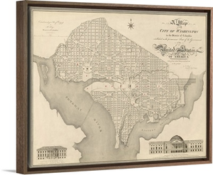 Antique Map of Washington DC, 1818