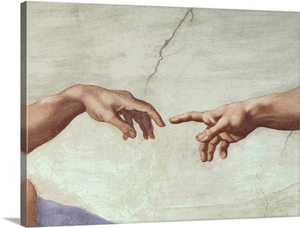 Hands of God and Adam, detail from The Creation of Adam