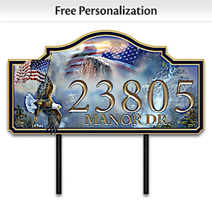 The Spirit Of America Personalized Address Sign