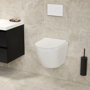 Hangend toilet Pietro tornado flush inclusief softclose zitting glans wit 49x37x37cm