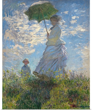 Woman with a Parasol - Madame Monet and Her Son, 1875