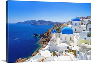 Architecture Of Oia Village On Santorini Island