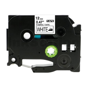 Compatible Brother TZe-FA231 12mm Black Text on White Fabric Tape - 3 meters