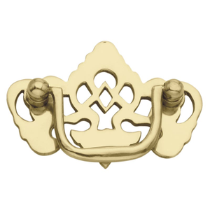 Ornate Eagle Drawer Pull 88mm Polished Brass