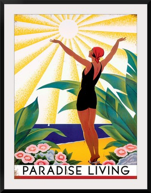 Paradise Living Vintage Advertising Poster