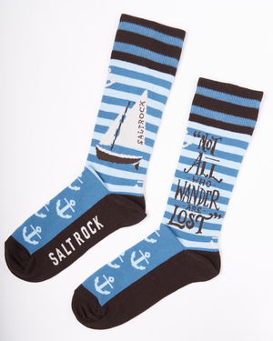 Lost Ships Socks Blue