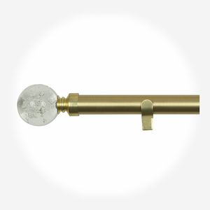 28mm Allure Classic Brushed Gold Glass Bubbles Eyelet Curtain Pole