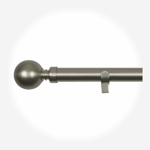 28mm Allure Classic Brushed Steel Ball Eyelet Curtain Pole
