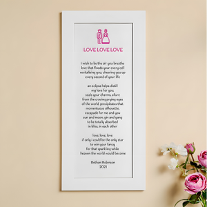 Personalised Poem Picture Print With 150 Icon Options