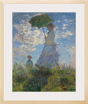 Woman with a Parasol-Madame Monet and Her Son, by Claude Monet, 1875