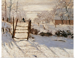Magpie, By Claude Monet, 1868-1869. Musee D'Orsay, Paris, France. Detail
