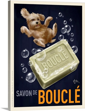 Savon De Boucle Retro Advertising Poster