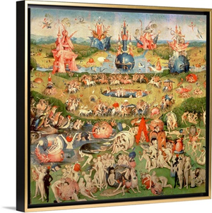 The Garden of Earthly Delights: Allegory of Luxury, central panel of triptych