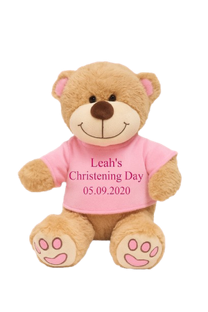 Personalised Embroidery Small Christening Girl Teddy
