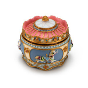 Carousel Themed Animated Musical Trinket Carousel Box