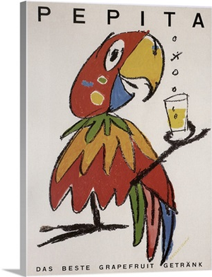 Pepita the Parrot - Vintage Liquor Advertisement