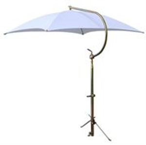 Complete White Canvas Umbrella Frame & Mounting Bracket TU56
