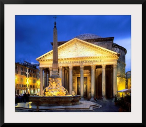 Italy, Rome, Pantheon, illuminated