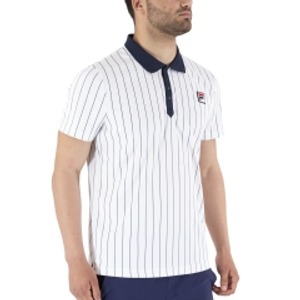 Fila Stripes Bjorn Polo - White Alyssum/Peacoat Blue