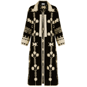 Suki Black Velvet Coat Dress (XXL)