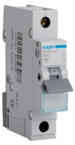 Hager 6kA Type B Single Pole 40A MCB