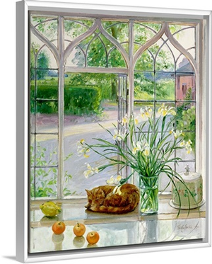 Irises and Sleeping Cat, 1990