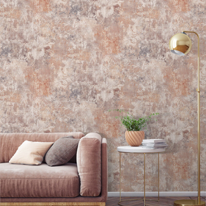 Grandeco Plaster Concrete Effect Blush Wallpaper - 170805