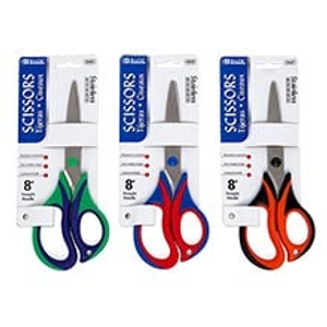 8" Soft Grip Scissors - Multi - Package 3 - Packaging Width: 8'' by Paper Mart