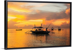 Beautiful sunrise in Alona Beach, Panglao Island, Bohol, Philippines