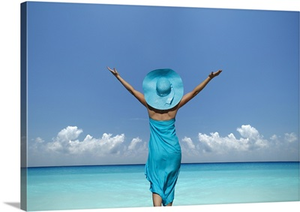 Woman on a tropical beach