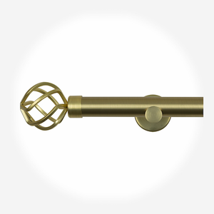 35mm Allure Signature Brushed Gold Cage Eyelet Curtain Pole