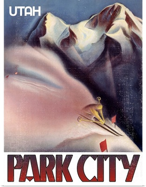 Utah Park City Vintage Advertising Poster