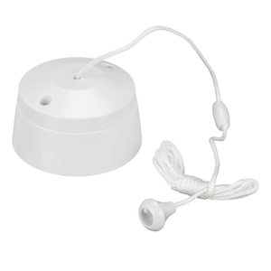 MK Logic Plus 6A SP 1 Way Ceiling Switch with Mounting Block White