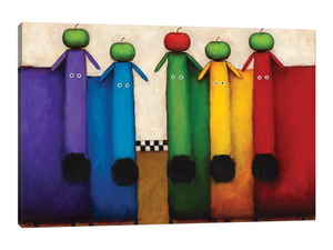 Rainbow Dogs with Apples