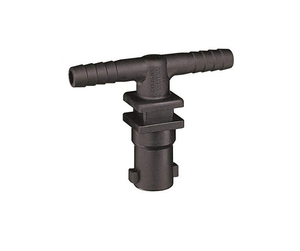 Teejet QJ100 Series Quick Nozzle Body Double Hose Bare for 1/2" Hose ID Barb For Dry Booms 125 Max PSI 