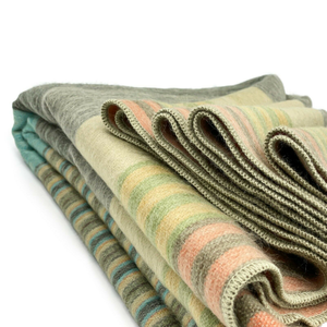 Cojitambo – Alpaca Wool Throw Blanket – Queen / Queen Plus – Multicolor Stripes